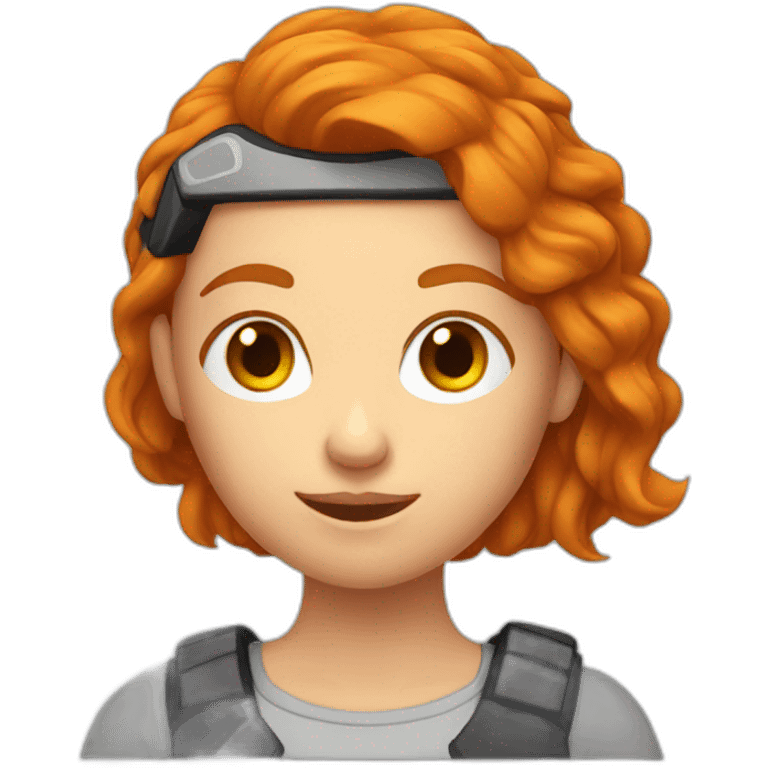 ginger woman gamer emoji