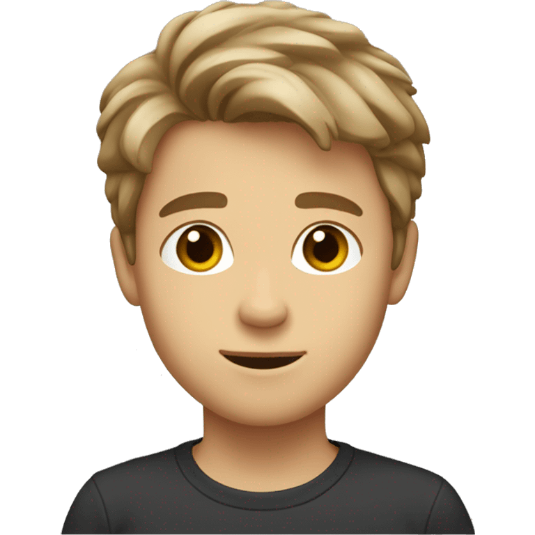 Danish boy with light brown hair, brown eyes and a little bit of scruff, tan emoji