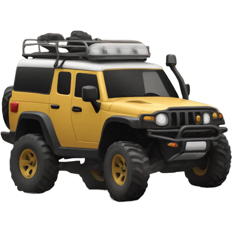 A robust vehicle climbing a trail emoji