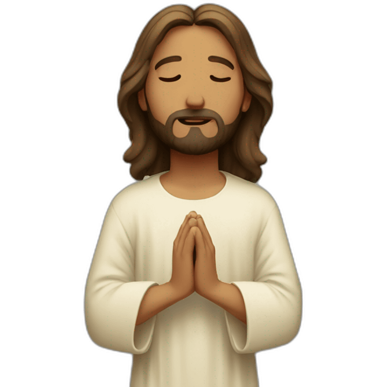 jesus praying his friend emoji