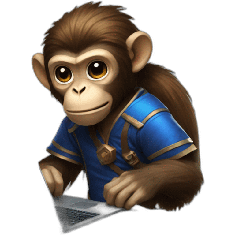 Monkey playing league of legends emoji