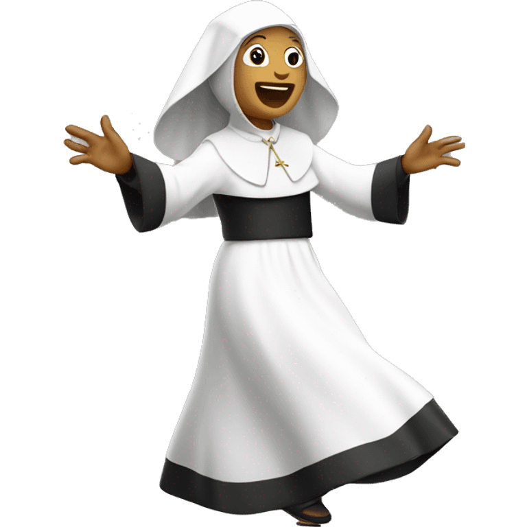 Nun dancing  emoji