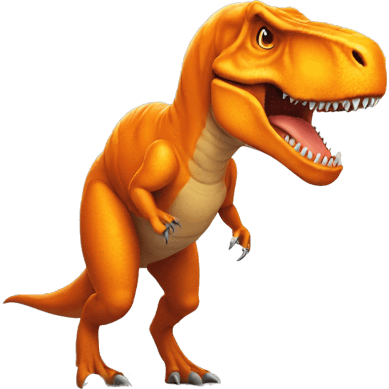 orange nasty t-rex emoji