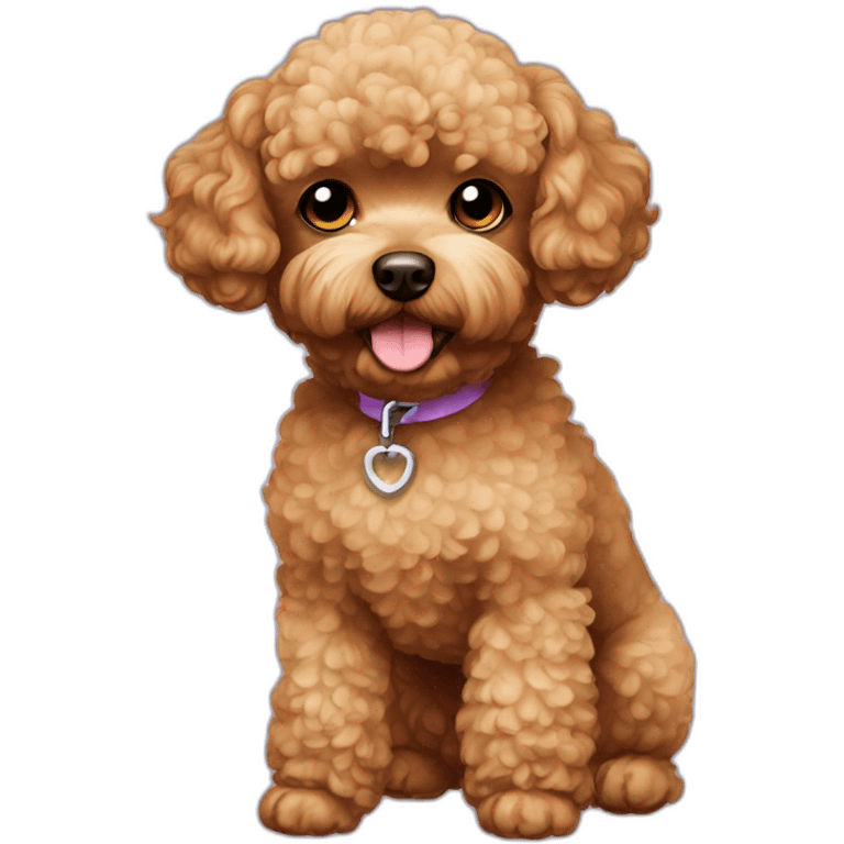 Mini toy Poodle short hair emoji