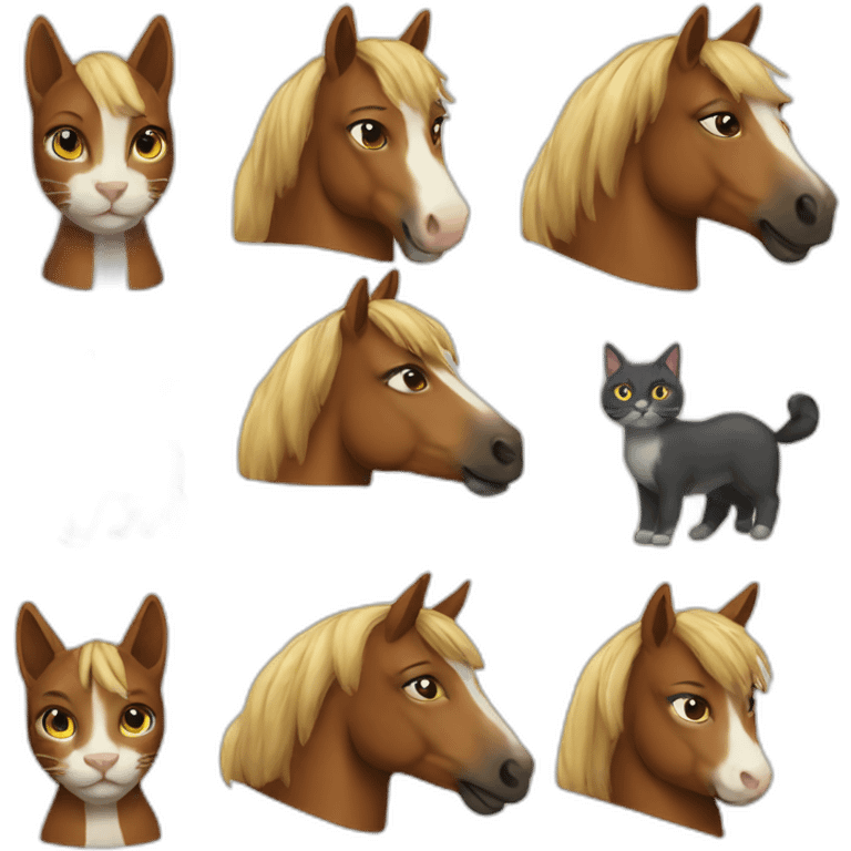 Horse-and-cat emoji