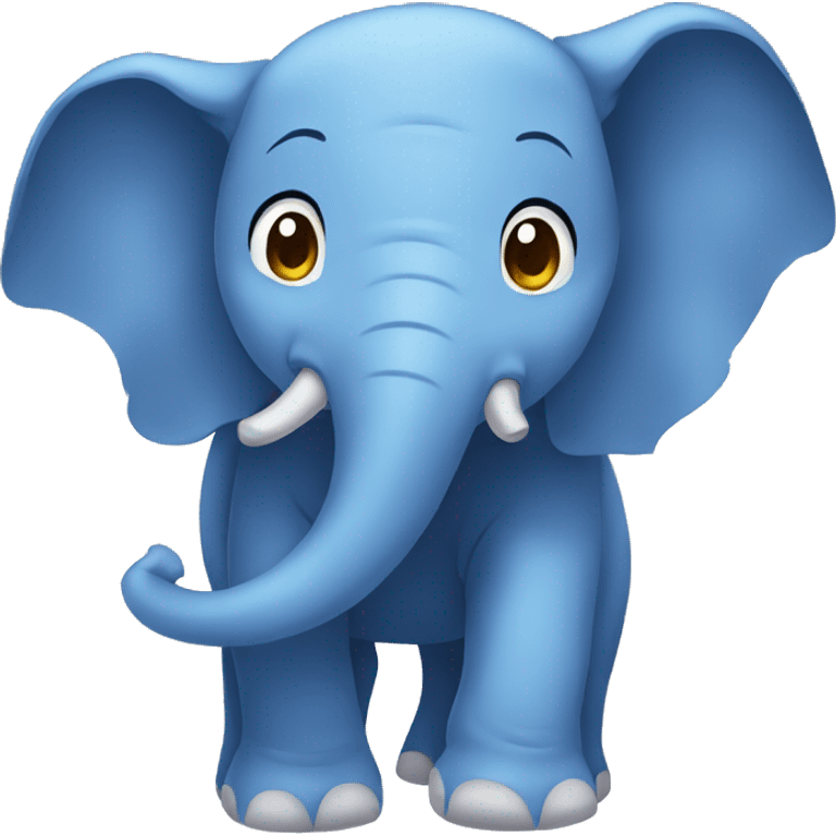 blue elephant in anime style emoji