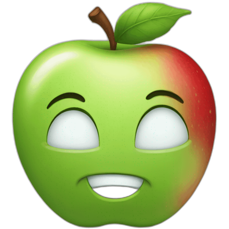 smirking apple emoji