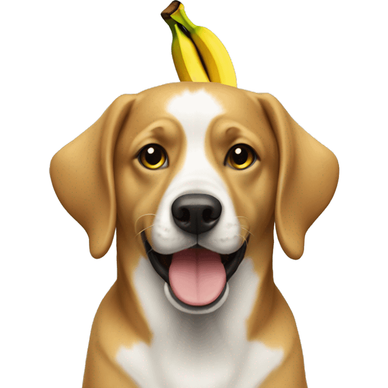 dog with banana emoji