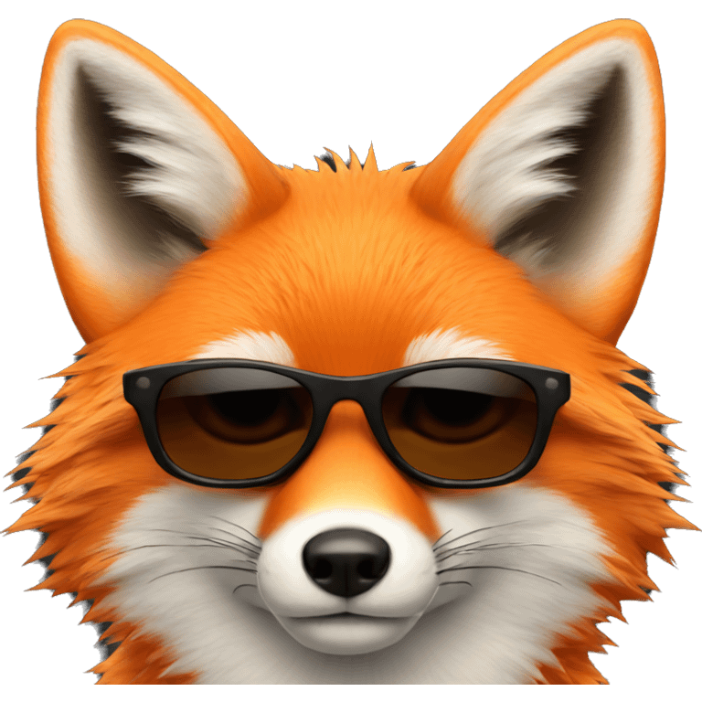 orange fox with black sunglasses emoji