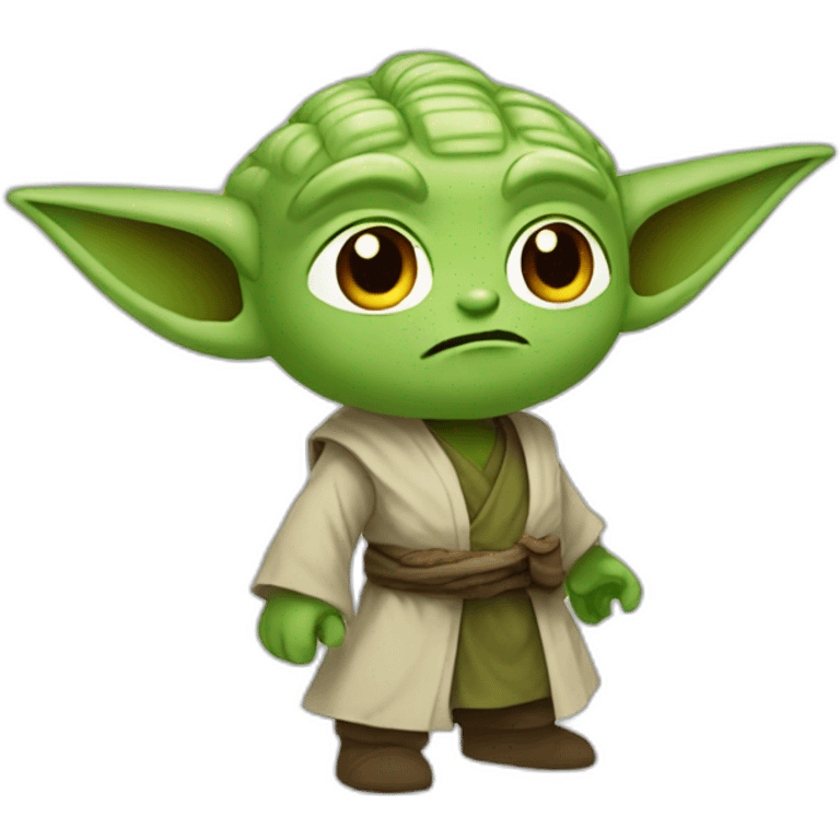 fusion between yoda and link emoji