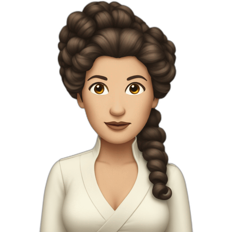 leia big hair curls emoji