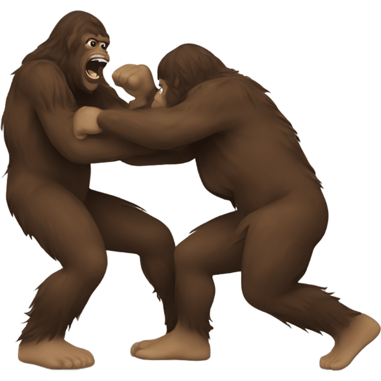 Sasquatch wrestling emoji