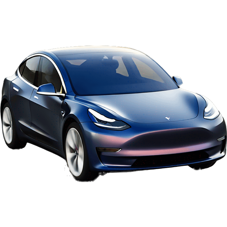 blue tesla model 3 emoji