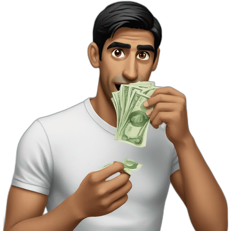 Rishi sunak eating money emoji