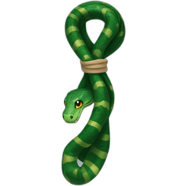 Slytherin snake with a scarf hogwarts emoji