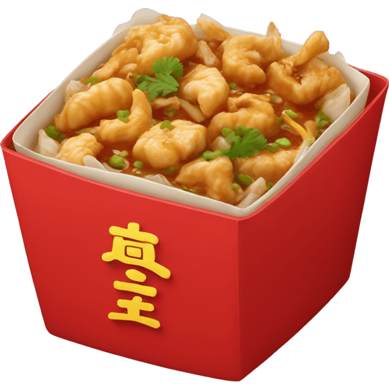 Chinese food in a red box emoji