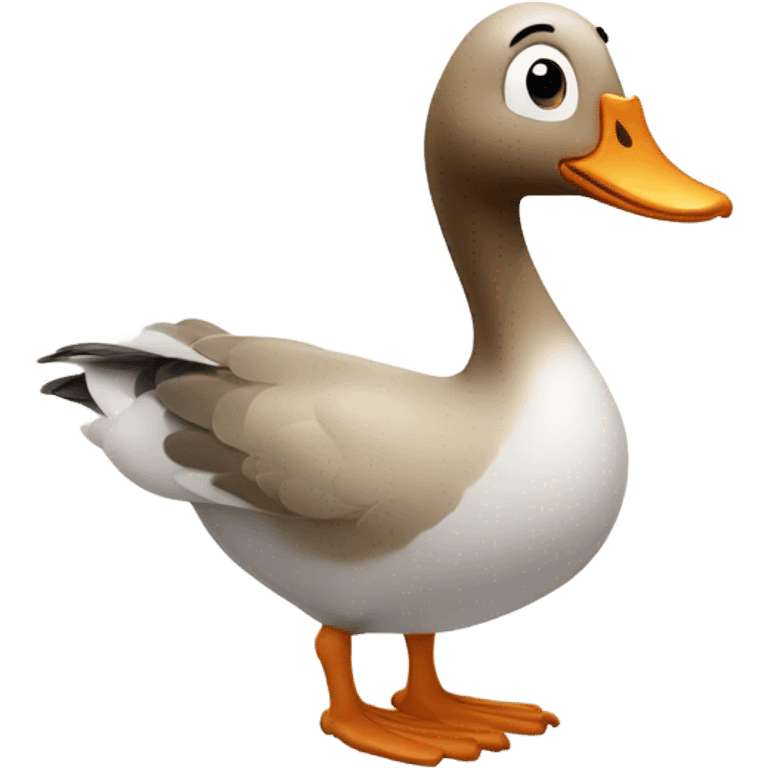 Silly goofy goose emoji