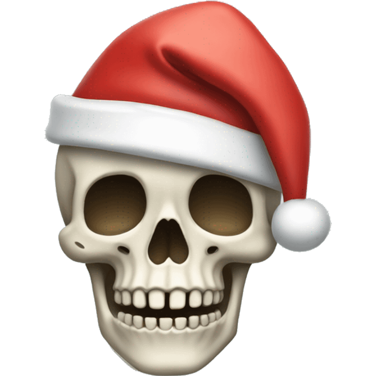 Skeleton in a Santa hat emoji