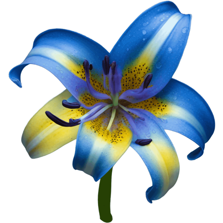 blue stargazer lily emoji