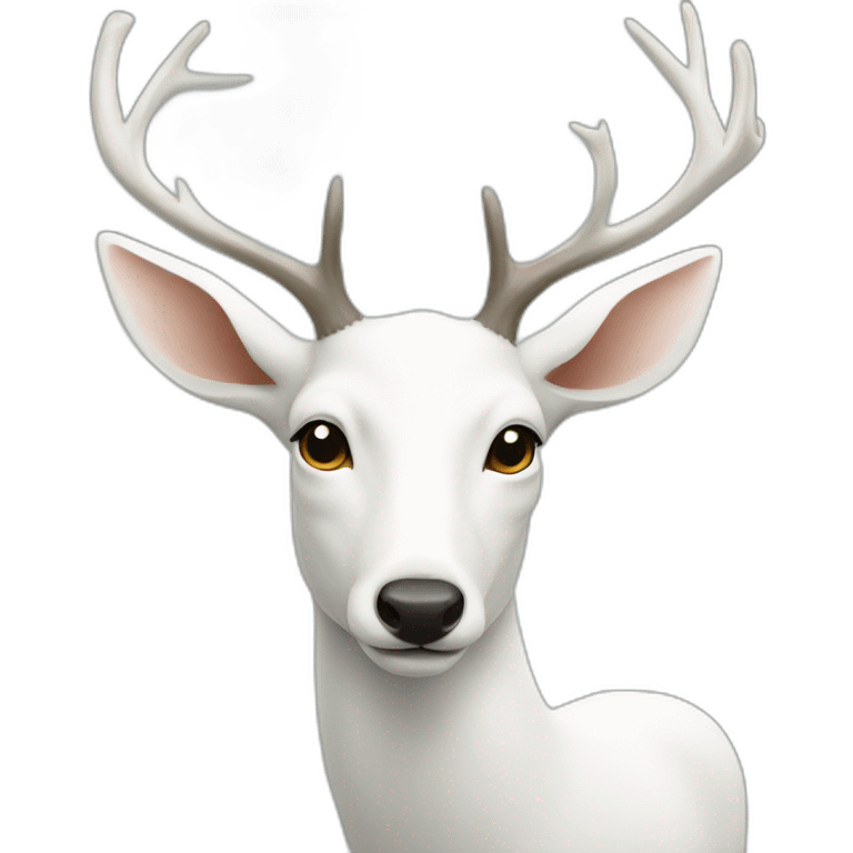 white deer in the white mirror emoji