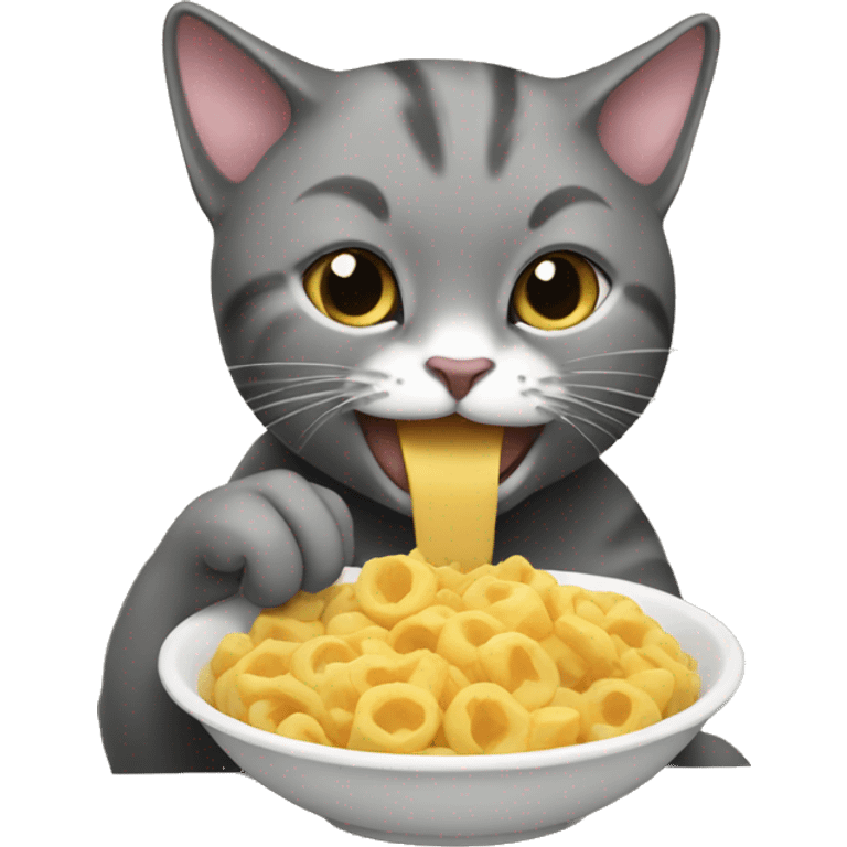 Cat eating emoji