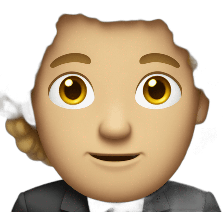 Curly light long hair president emoji