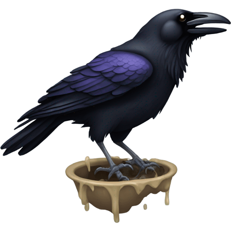 Raven puking emoji