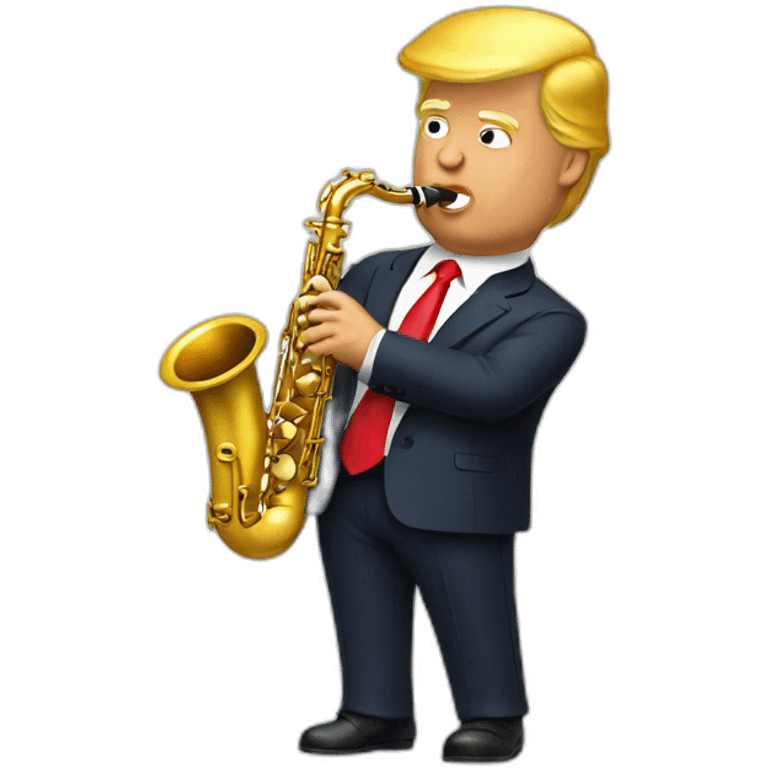 Trump playing saxophone emoji