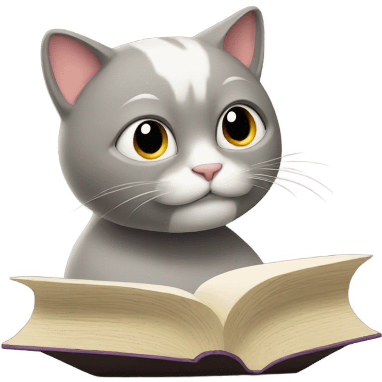 Cat reading  emoji