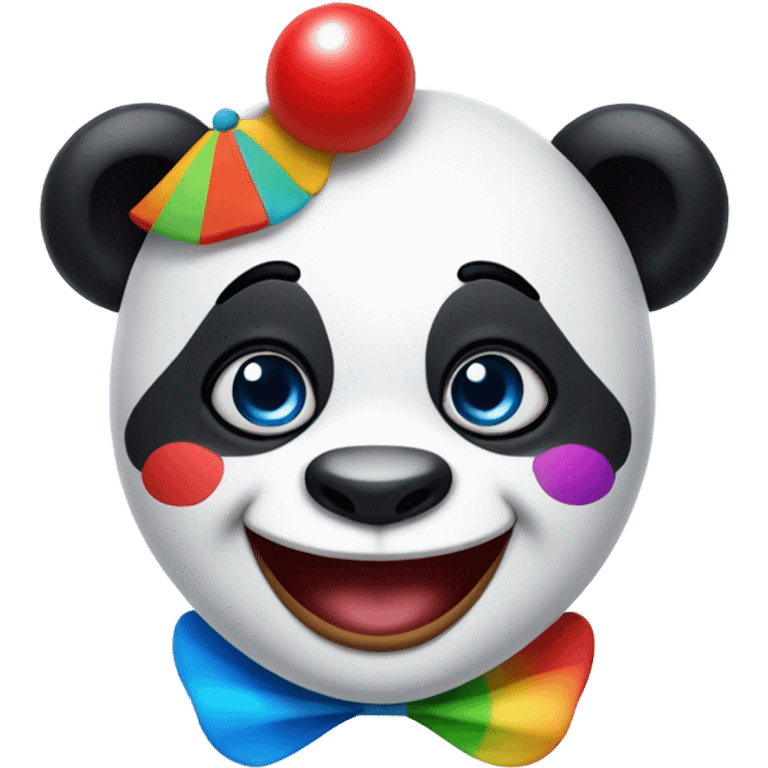 Panda with clown face emoji