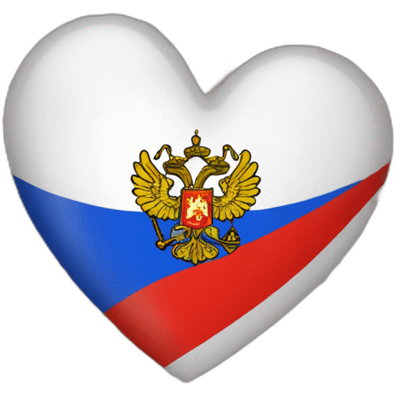 russian empire flag in heart emoji emoji