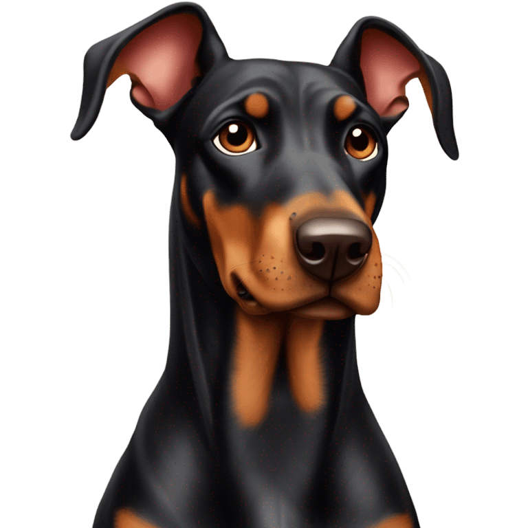 Dobermann in love emoji