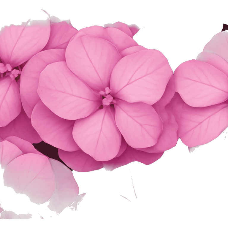 Pink hydrangea emoji