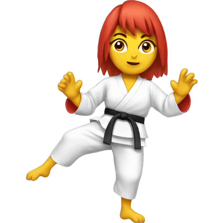 karate female chicken emoji