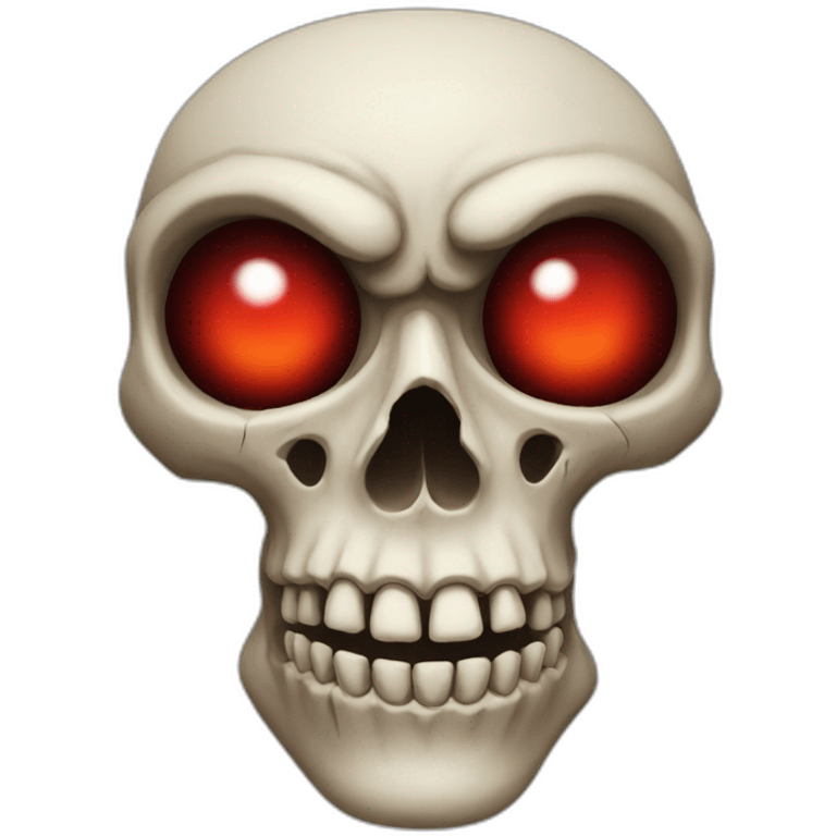 Skull red eyes emoji