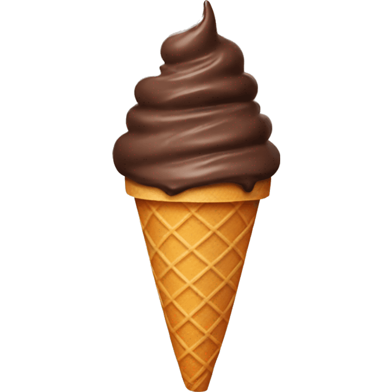 chocolate ice cream cone emoji