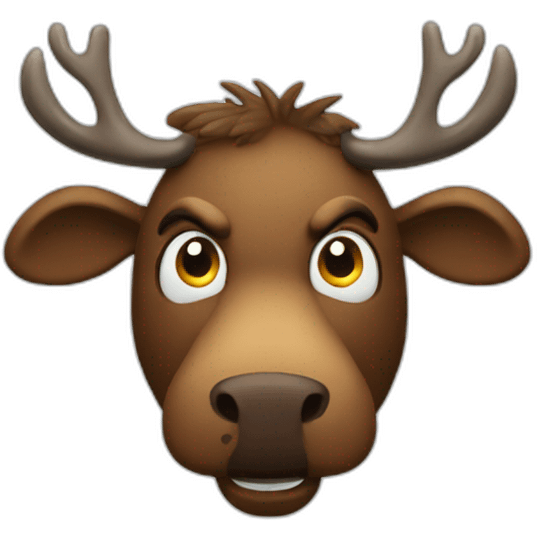 Angry moose emoji