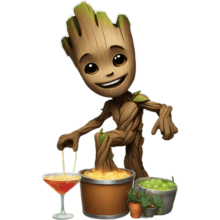 Groot partying emoji