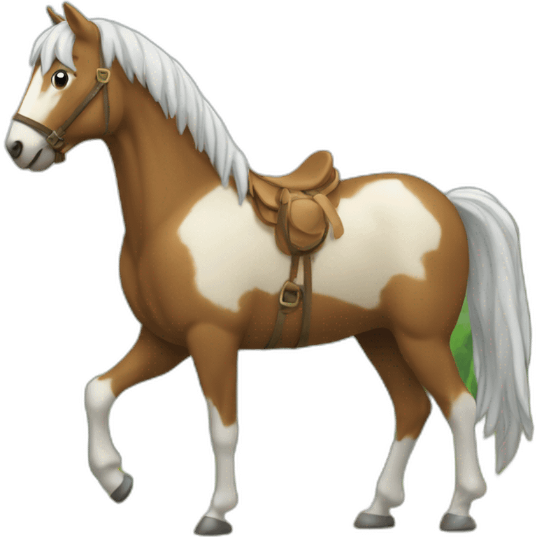 Cheval sur une tour emoji