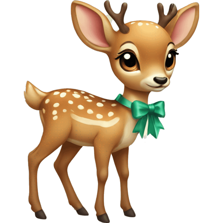 baby deer with a bow emoji