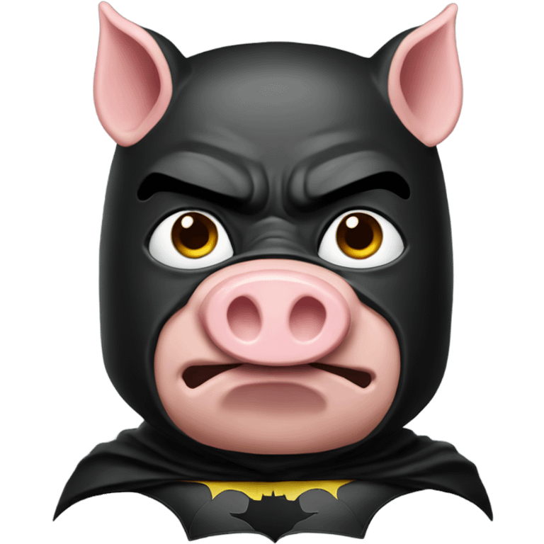 Pig as batman emoji