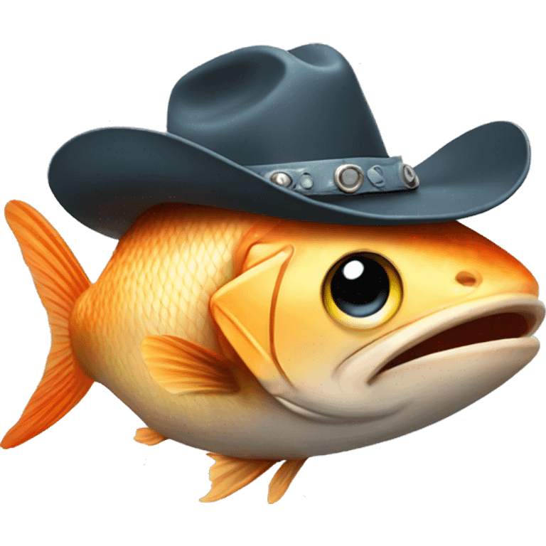 Fish with cowboy hat emoji