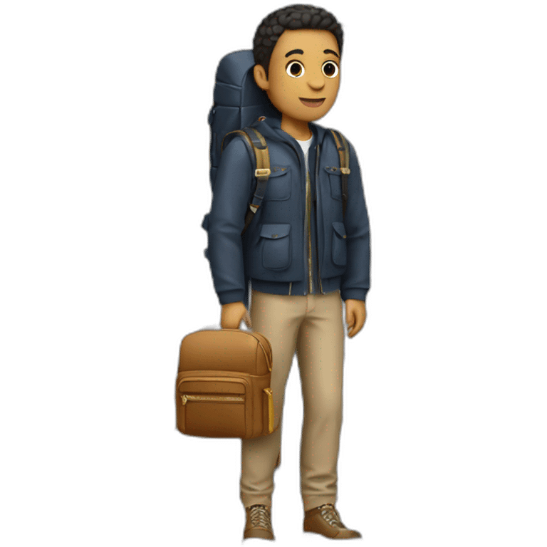 guy with backpack louis vuiton emoji