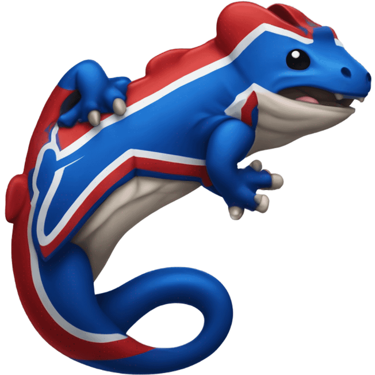 Salamander with buffalo bills jersey emoji