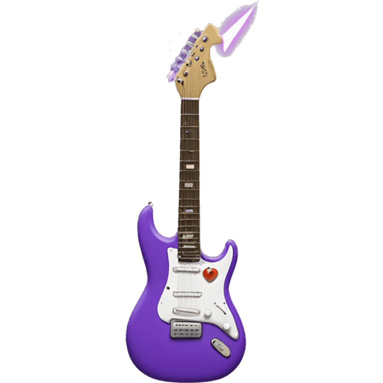 purple guitar with lightning bolt emoji