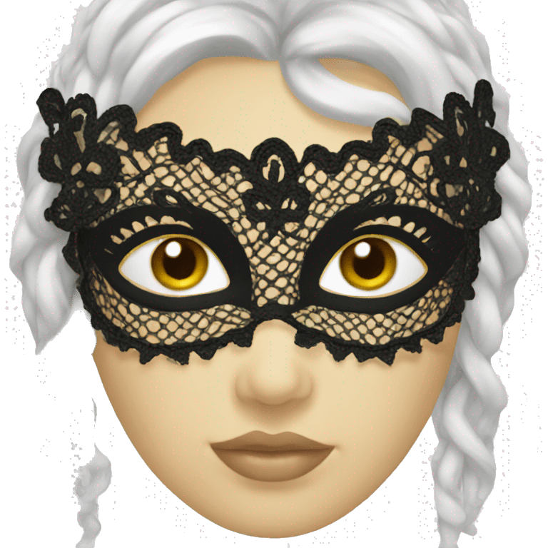 Lace mask emoji