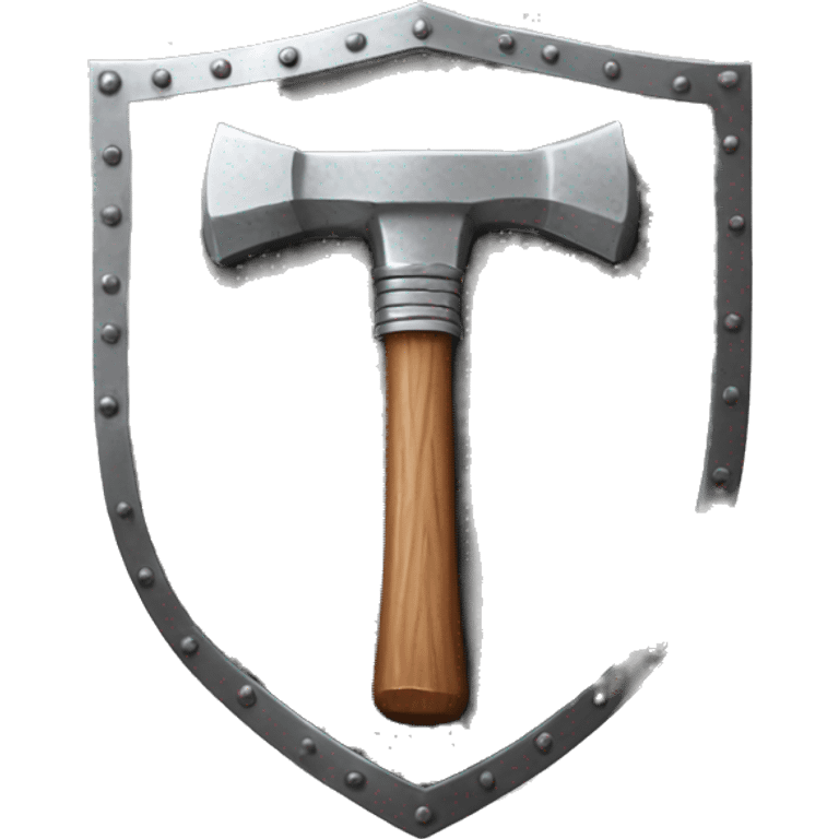 Shield and hammer emoji