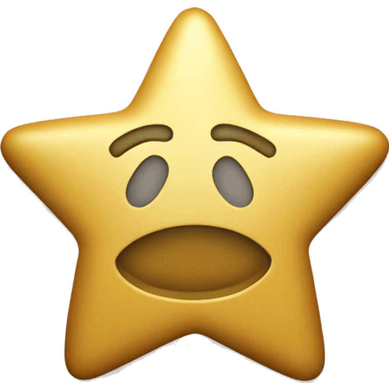 3D thick coin icon, star in center emoji