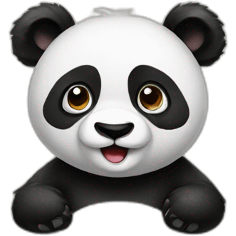 Panda with hards emoji