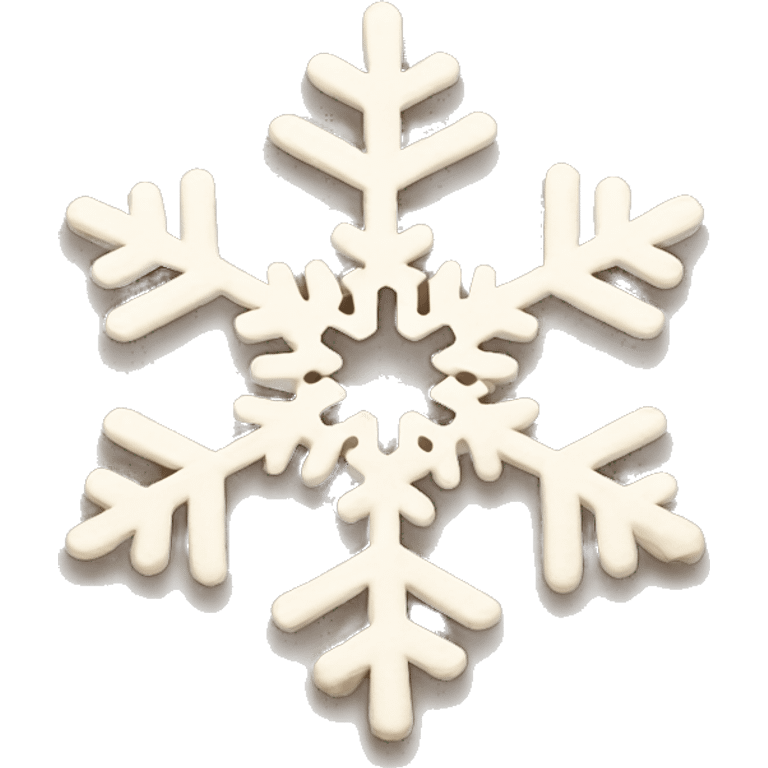 Beige snowflake emoji